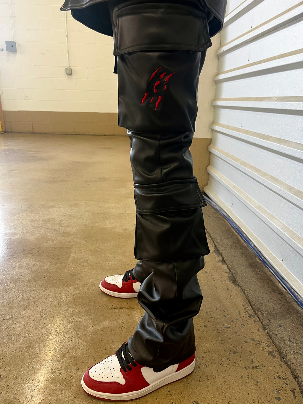 Premium Leather Cargo Pants